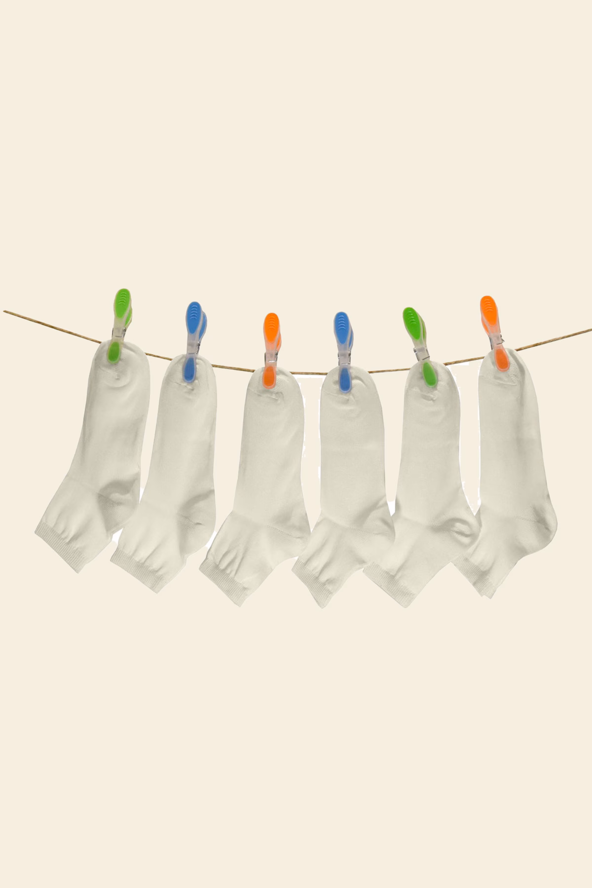 calza corta bimba panna