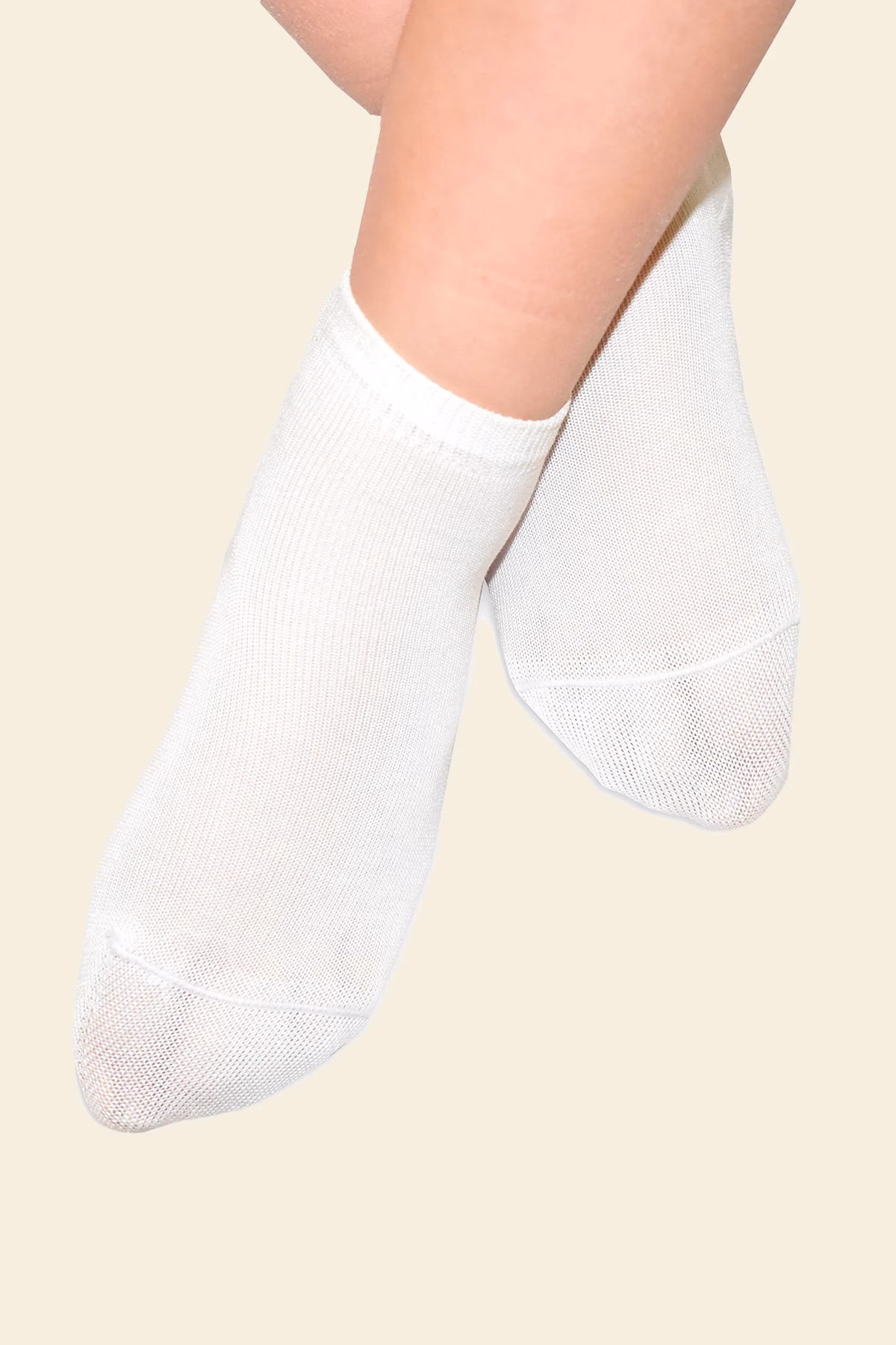 calza corta bimbo panna